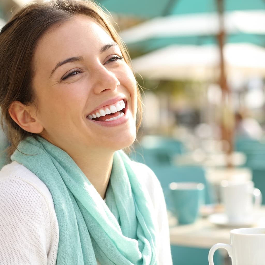 Happy patient with a beautiful smile